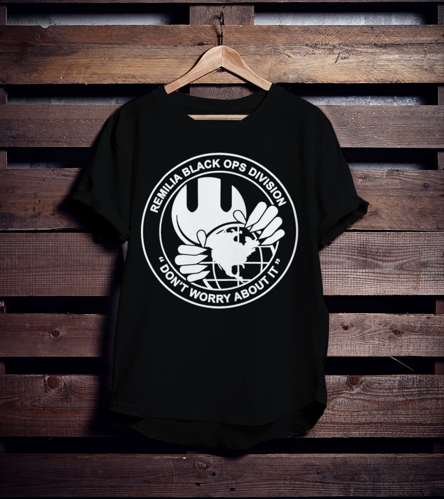 Remilia Black Ops Division Globe Emblem Don't Worry About It T-Shirt