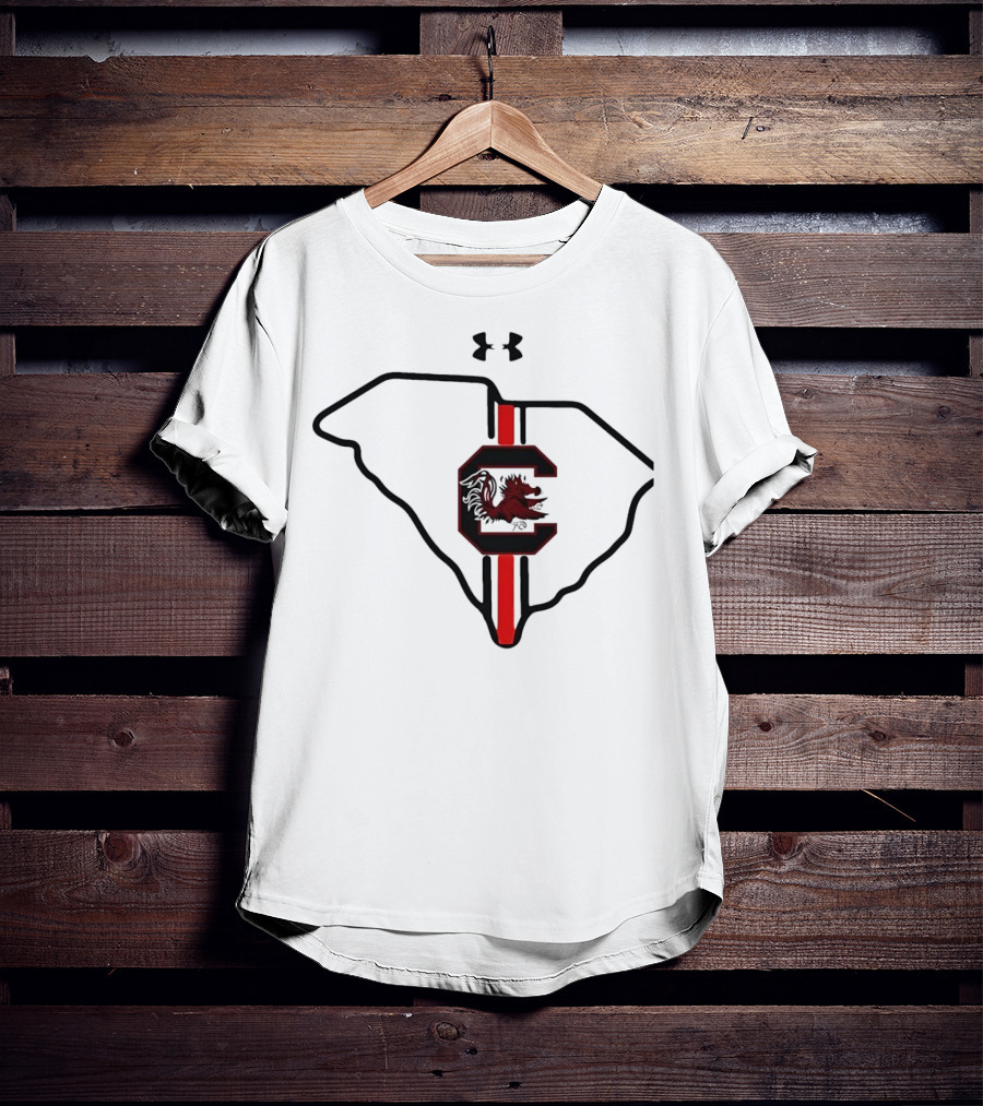 South Carolina Gamecocks Map Outline Under Armour T-Shirt