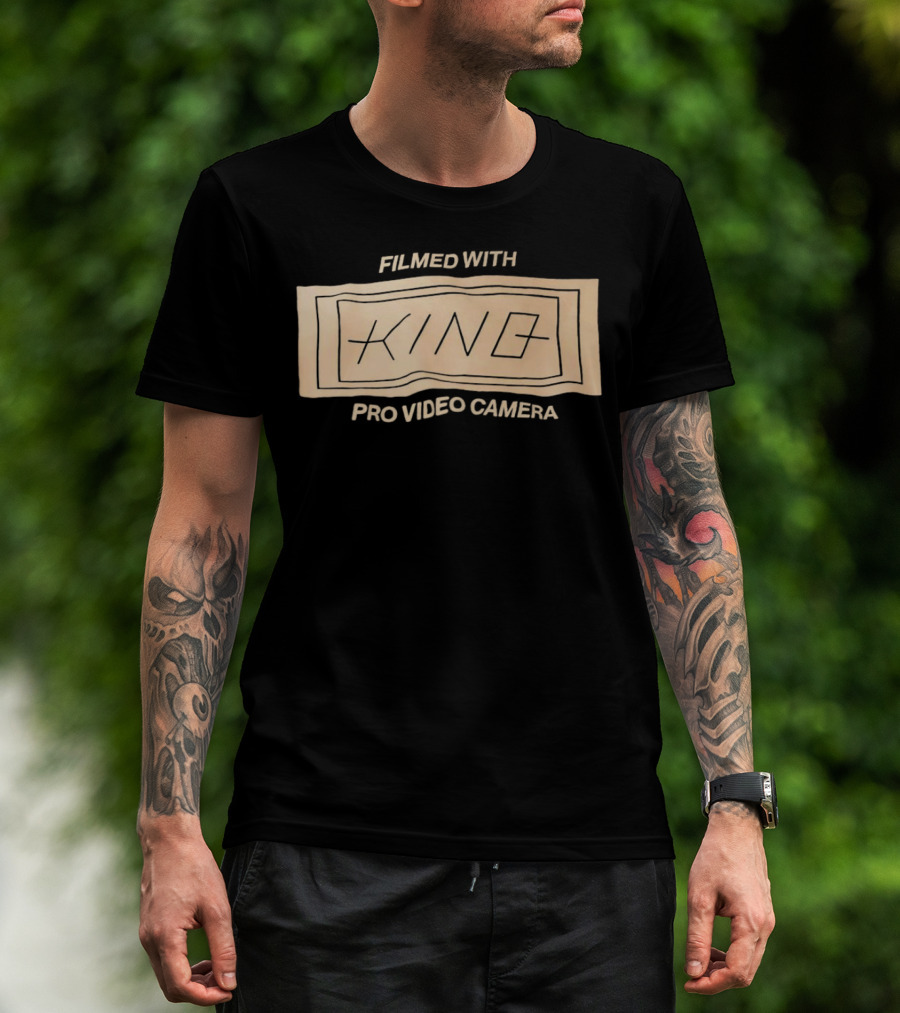 FILMED WITH KING PRO VIDEO CAMERA VINTAGE STYLE RECTANGLE T-Shirt