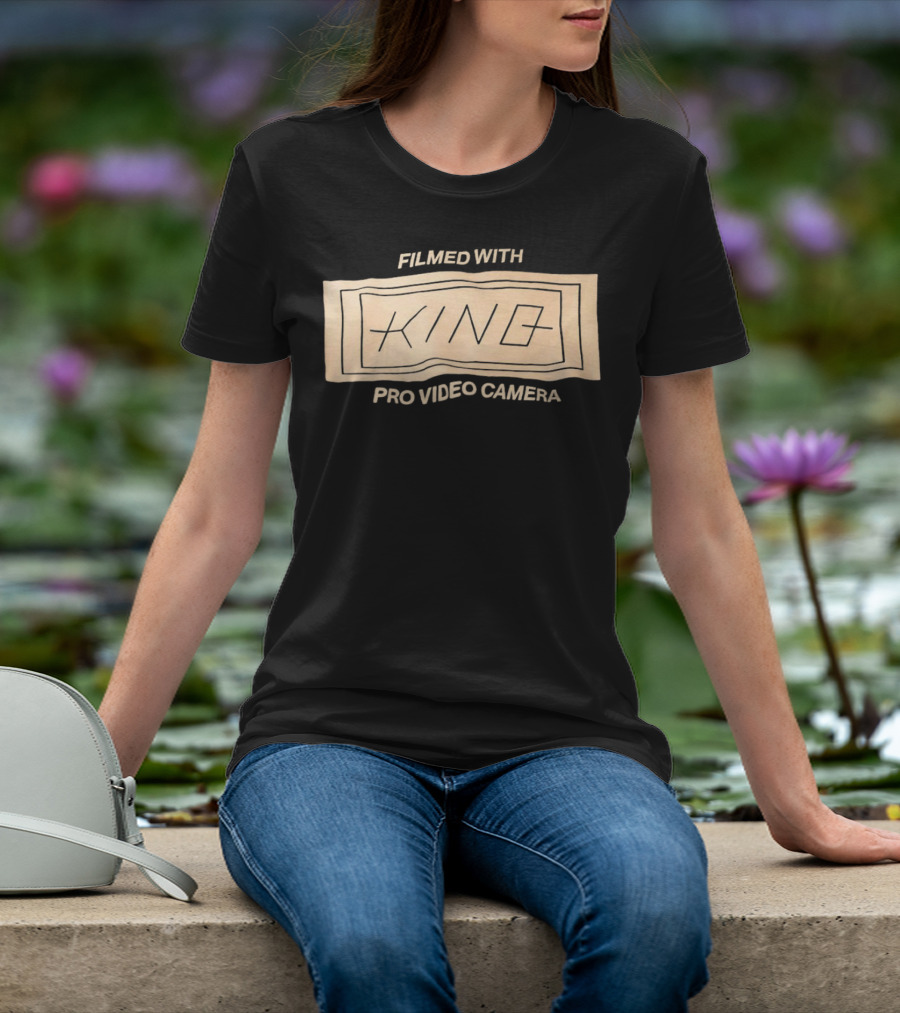 FILMED WITH KING PRO VIDEO CAMERA VINTAGE STYLE RECTANGLE T-Shirt