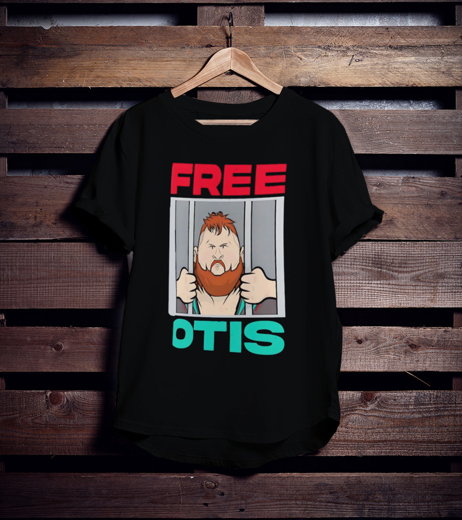 Free Otis Cartoon Nikola Bogojevic Wrestling T-Shirt