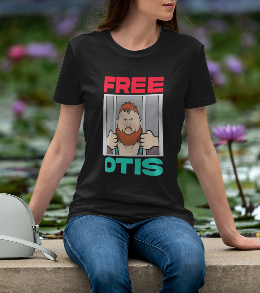 Free Otis Cartoon Nikola Bogojevic Wrestling T-Shirt