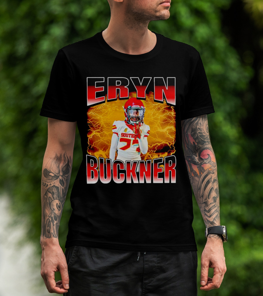 Eryn Buckner Southern Football Vintage Style With Lightning Background T-Shirt
