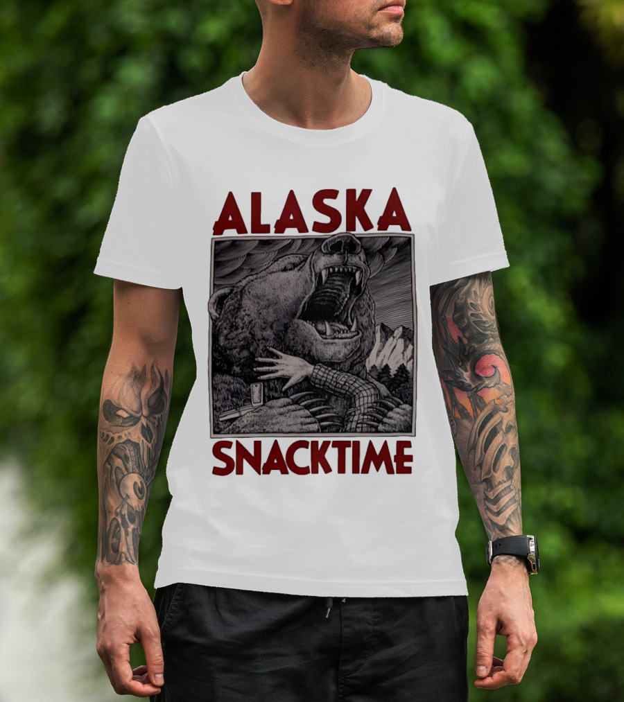 ALASKA SNACKTIME Bear Art By Ray Troll T-Shirt
