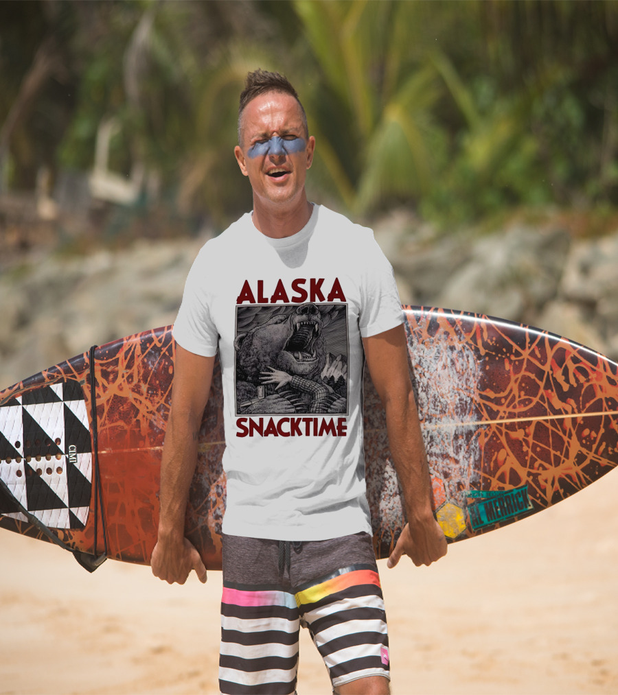 ALASKA SNACKTIME Bear Art By Ray Troll T-Shirt