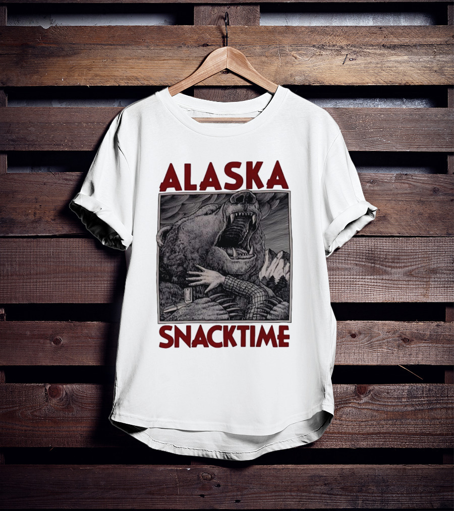 ALASKA SNACKTIME Bear Art By Ray Troll T-Shirt