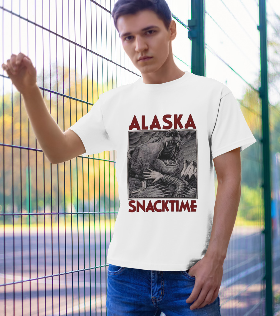 ALASKA SNACKTIME Bear Art By Ray Troll T-Shirt