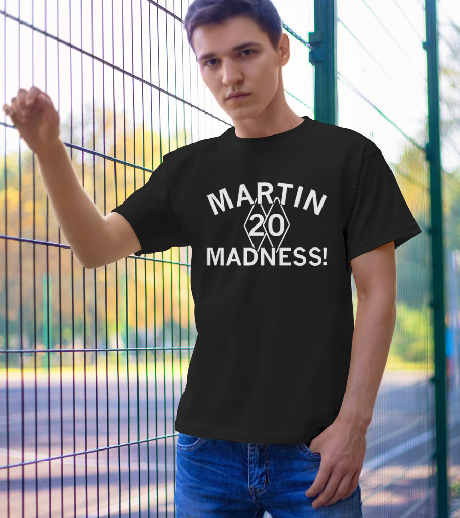 Martin Madness 20 Diamond-Inspired Black Texto T-Shirt