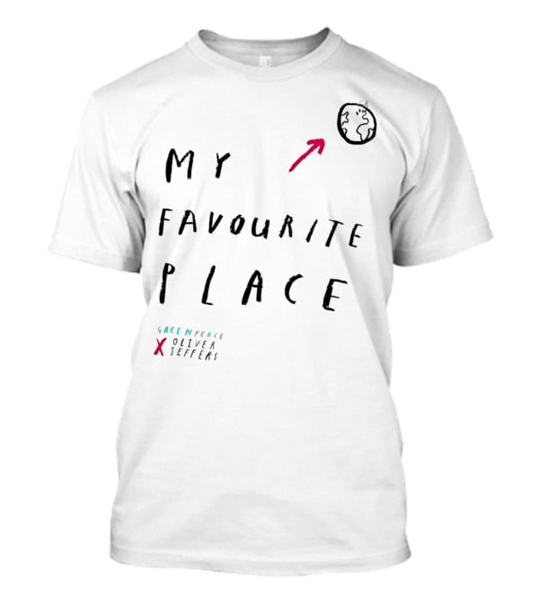 My Favourite Place Earth Greenpeace Oliver Jeffers T-Shirt