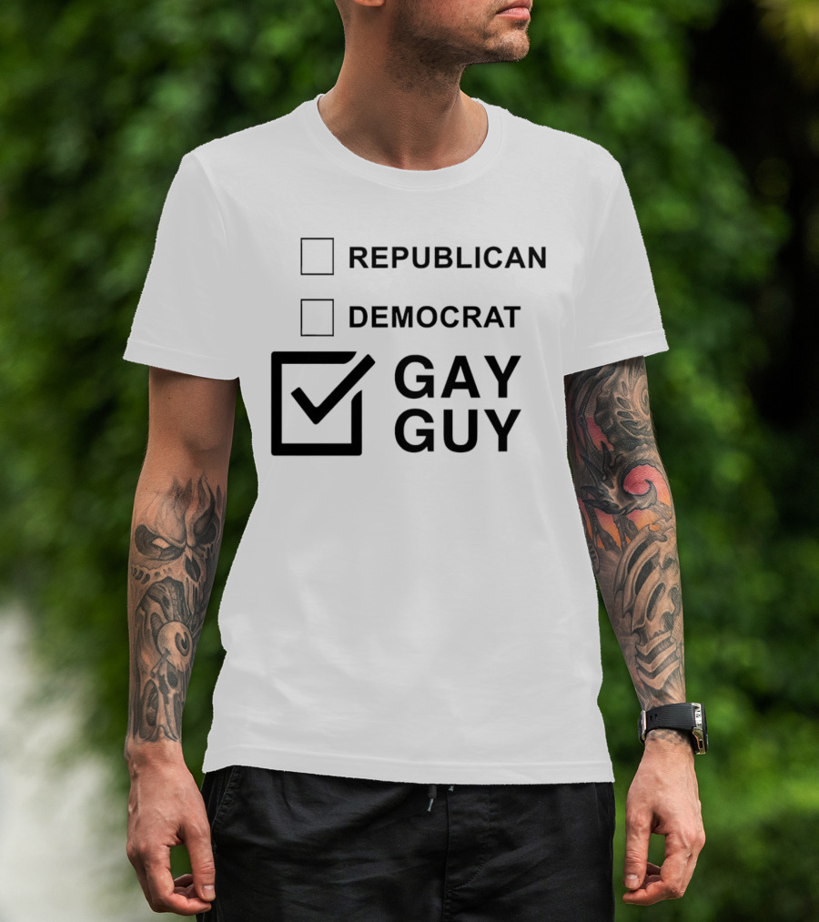 Republican Democrat Gay Guy Checkboxes T-Shirt