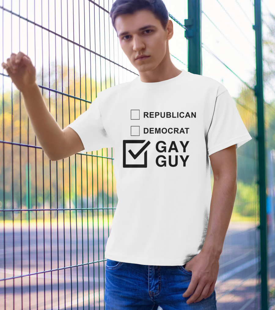 Republican Democrat Gay Guy Checkboxes T-Shirt