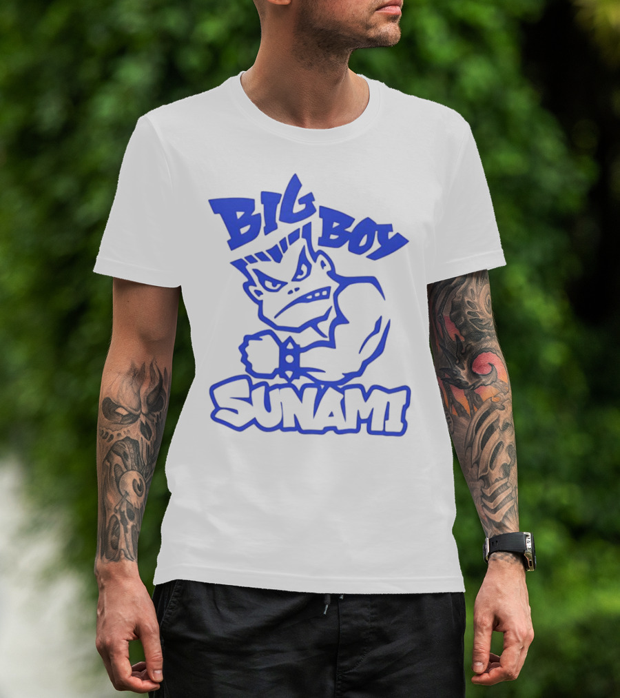Big Boy Sunami Punching Character T-Shirt