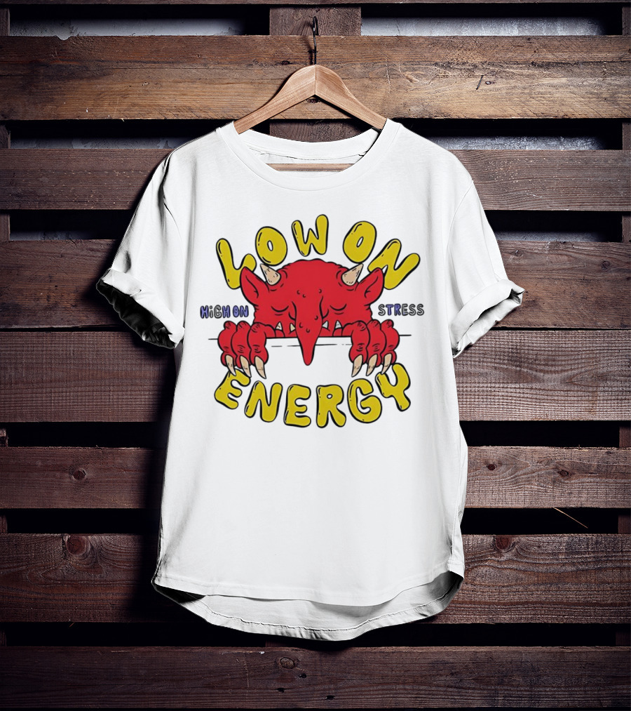 Low On Energy High On Stress Red Demon T-Shirt