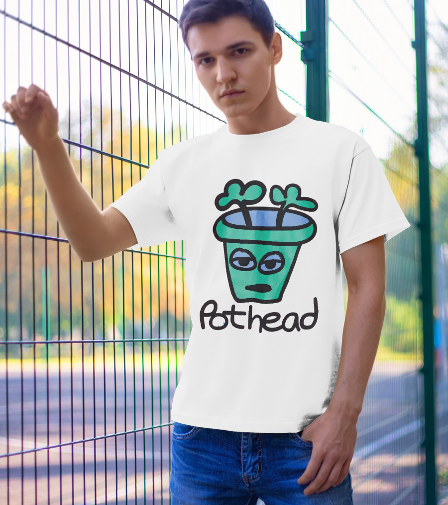 For The Homies Pothead Plant Cartoon T-Shirt