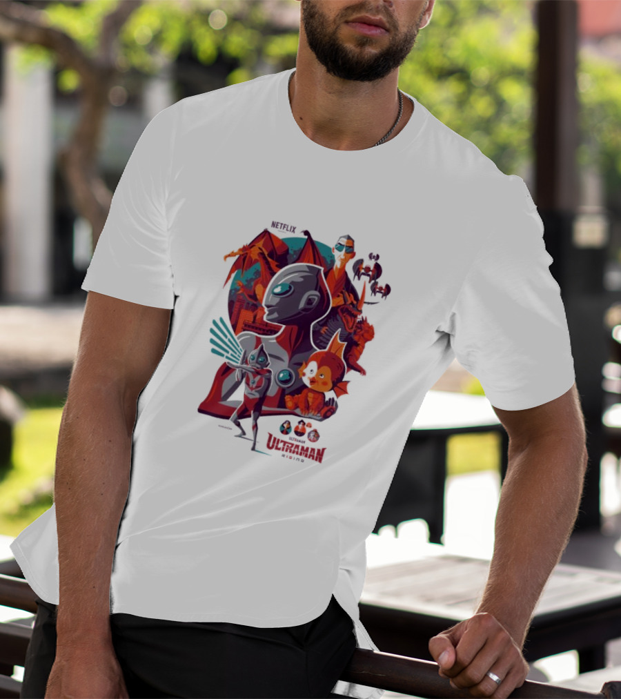 Netflix Ultraman Rising Cartoon Kaiju Characters T-Shirt