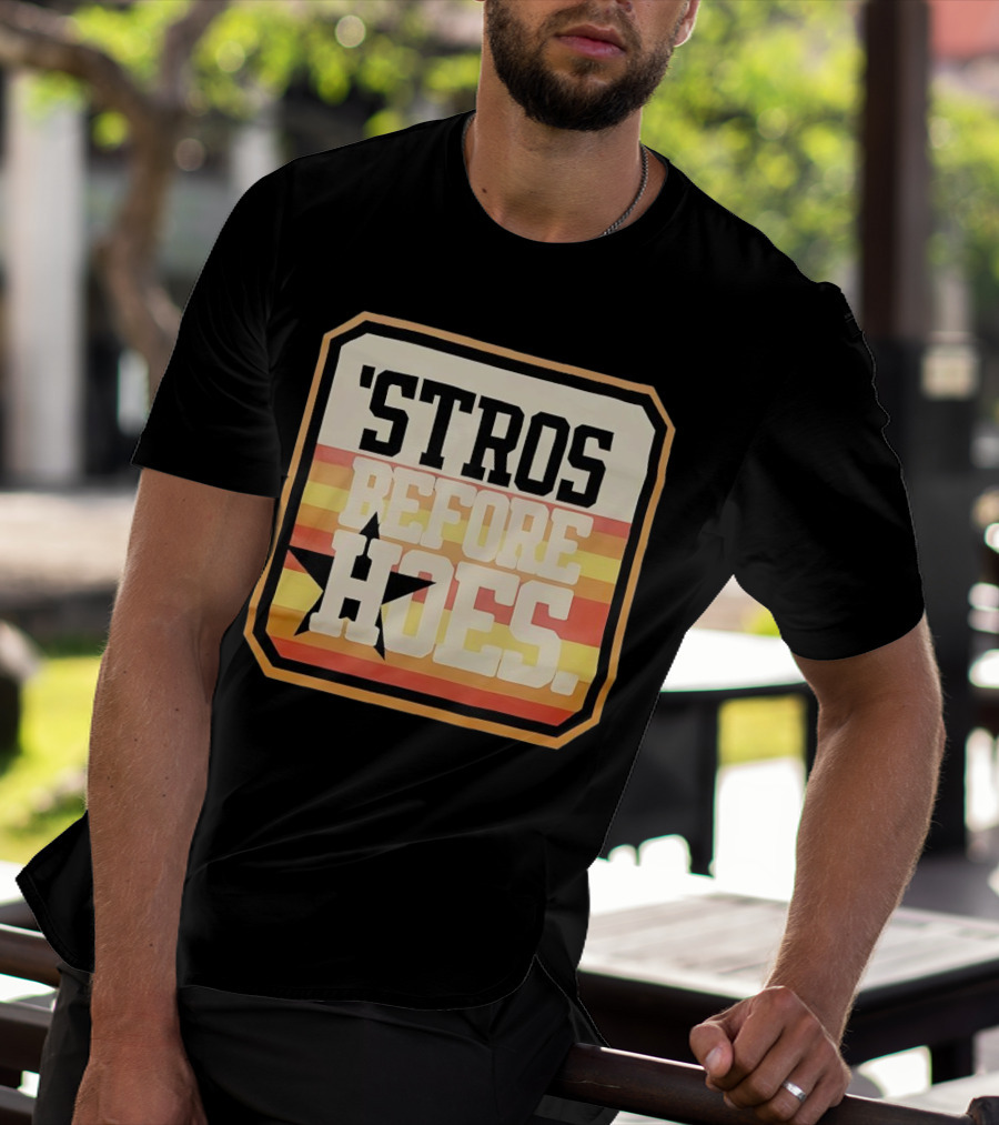 'Stros Before Hoes Houston Astros Star Retro T-Shirt