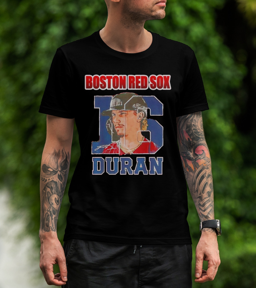 Boston Red Sox Jarren Duran 16 Portrait Patch T-Shirt