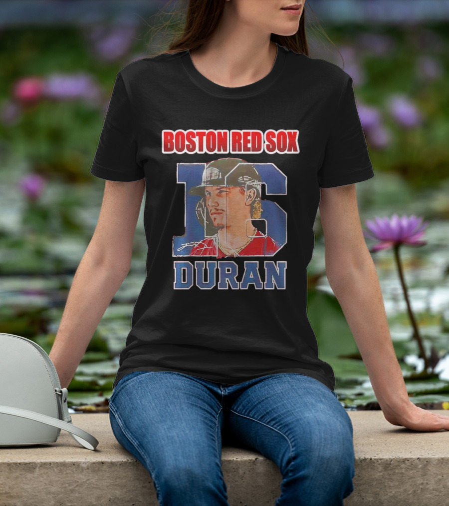Boston Red Sox Jarren Duran 16 Portrait Patch T-Shirt