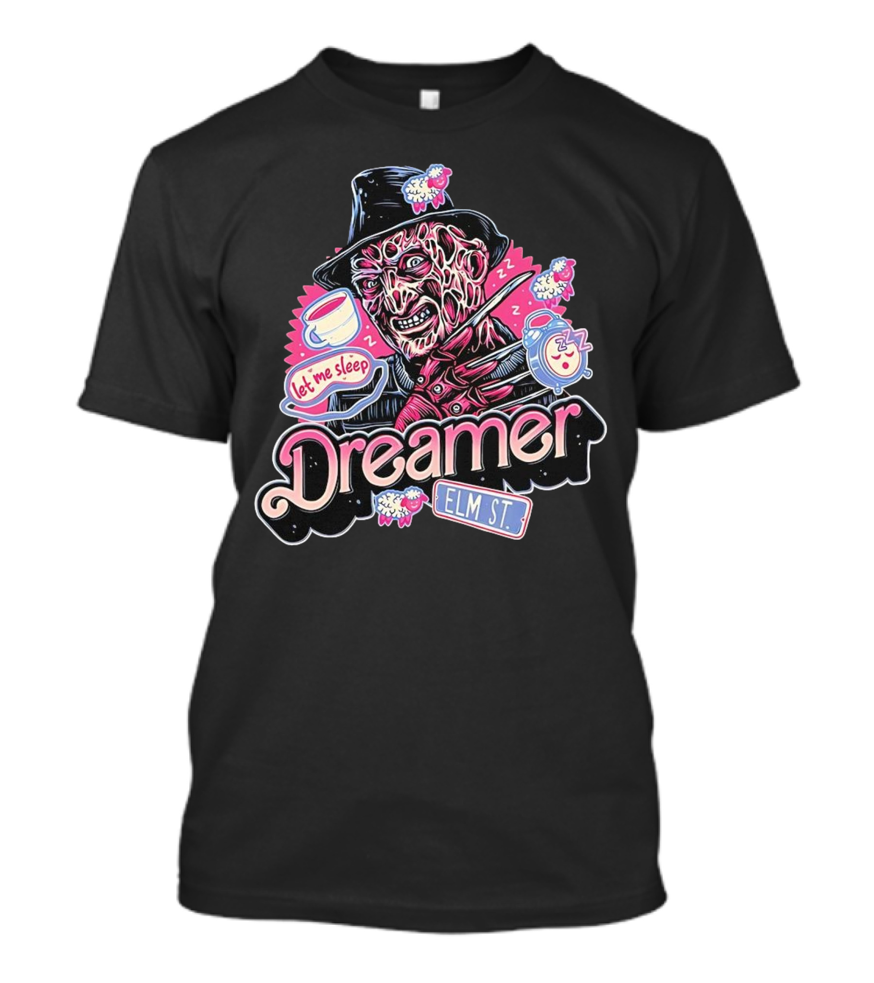 Freddy Krueger Dreamer Let Me Sleep Elm St T-Shirt
