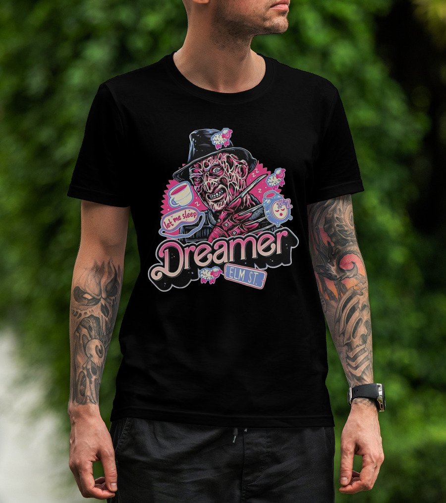 Freddy Krueger Dreamer Let Me Sleep Elm St T-Shirt
