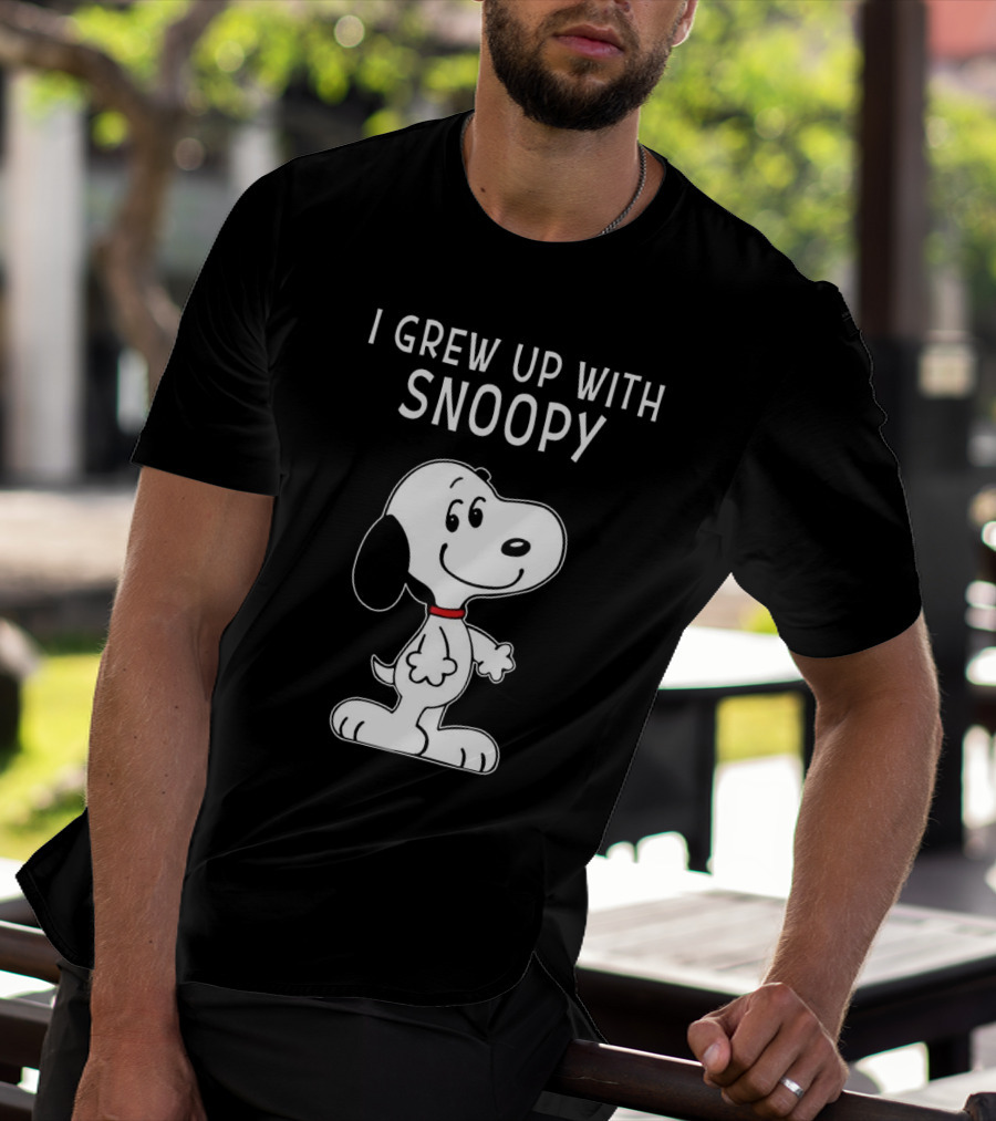 I Grew Up With Snoopy Peanuts Character Nostalgic Fun T-Shirt