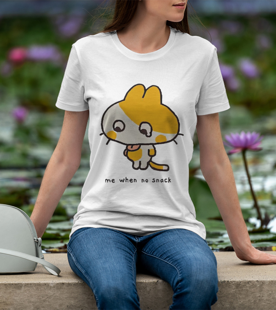 Liliuhms Me When No Snack Cat Cute Character T-Shirt