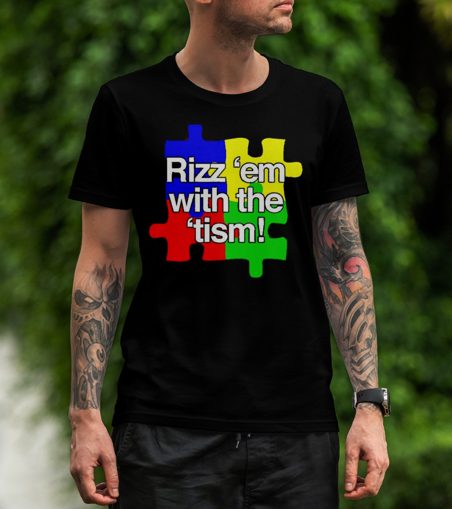 Rizz 'em With The ’Tism Puzzle Pieces T-Shirt