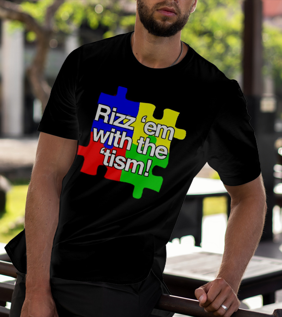 Rizz 'em With The ’Tism Puzzle Pieces T-Shirt