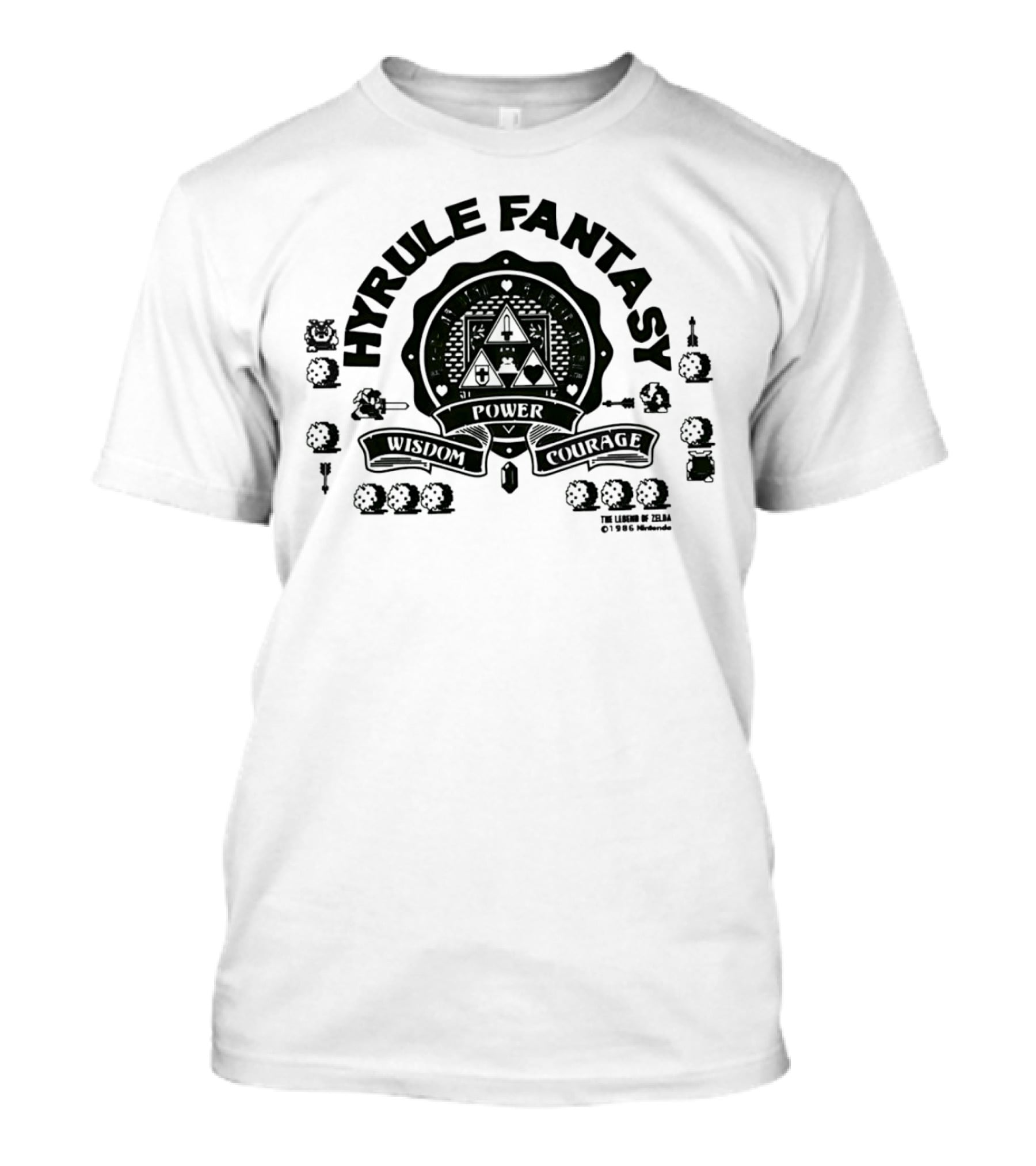 Hyrule Fantasy The Legend Of Zelda Wisdom Power Courage T-Shirt