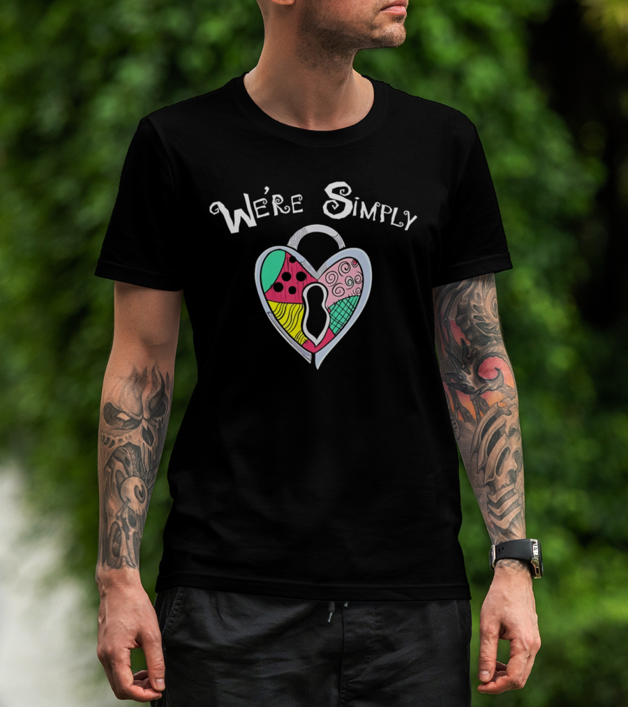 We're Simply Heart Lock Patchwork T-Shirt