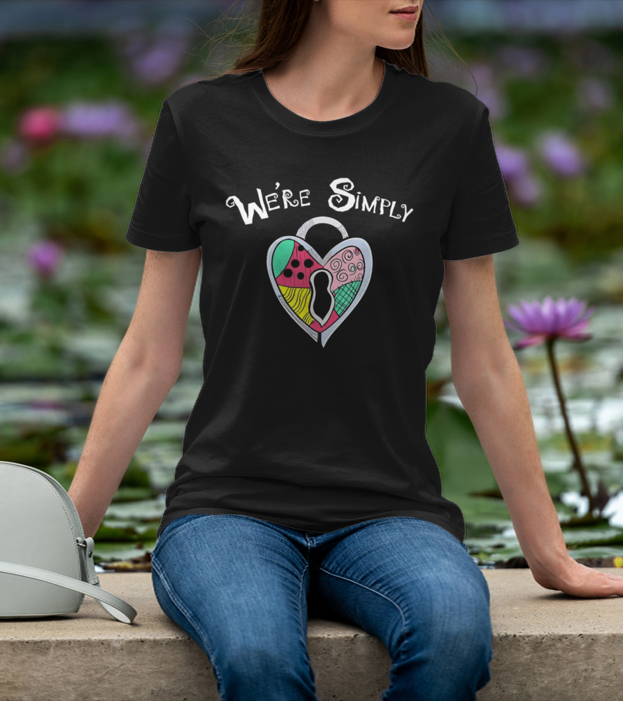 We're Simply Heart Lock Patchwork T-Shirt