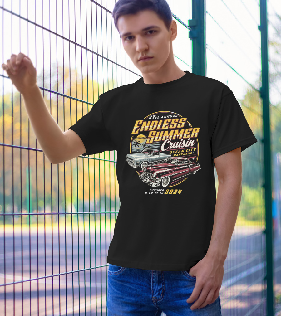 27th Annual Endless Summer Cruisin Ocean City Maryland October 9-10-11-12 T-Shirt