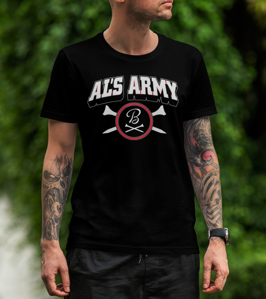 AL'S ARMY B With Crossed Bats Baseball T-Shirt