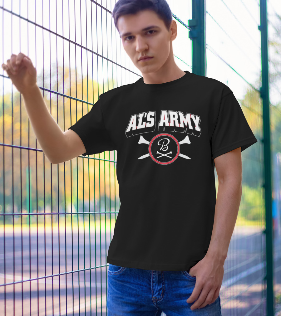 AL'S ARMY B With Crossed Bats Baseball T-Shirt