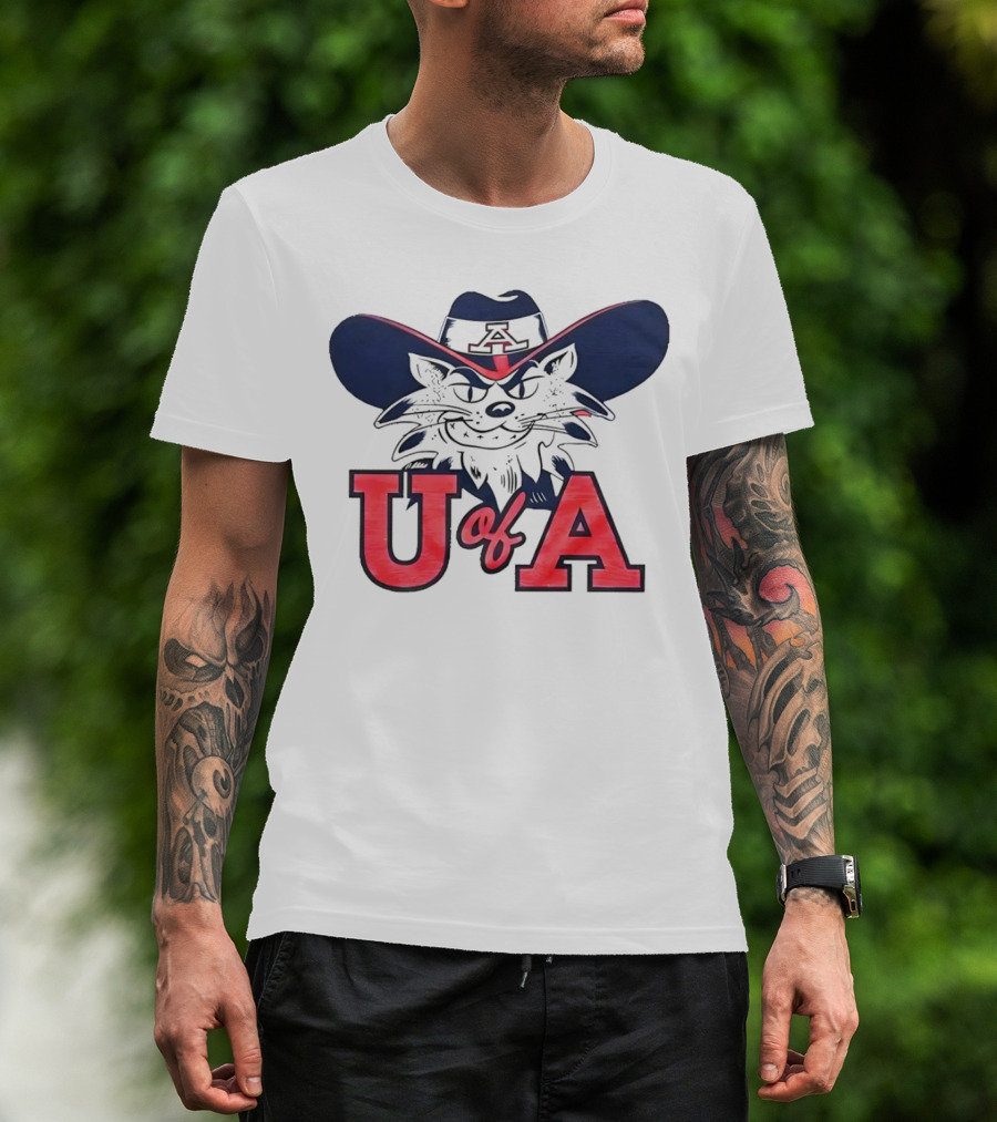 Arizona Wildcats U Of A Mascot Cowboy Hat T-Shirt