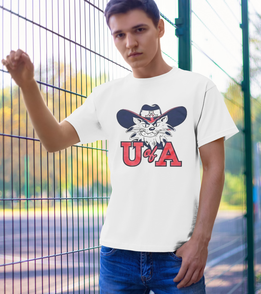 Arizona Wildcats U Of A Mascot Cowboy Hat T-Shirt