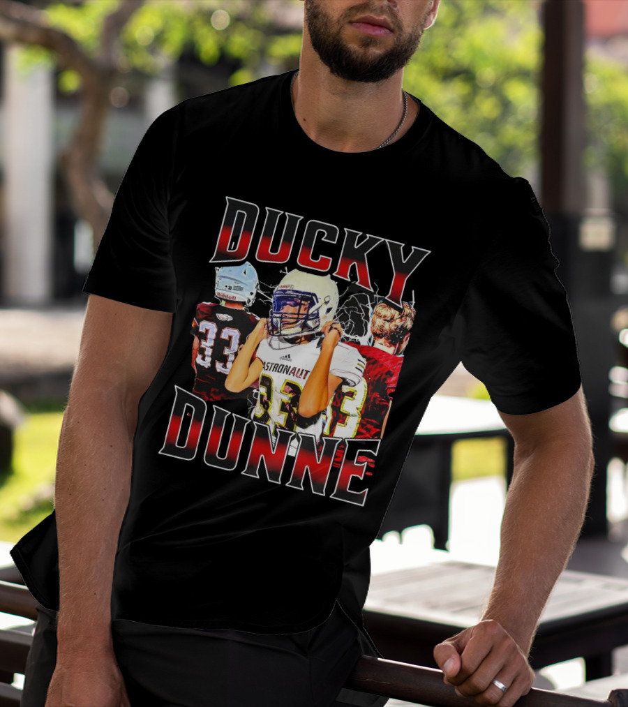 Ducky Dunne Astronaut 33 Football Player T-Shirt