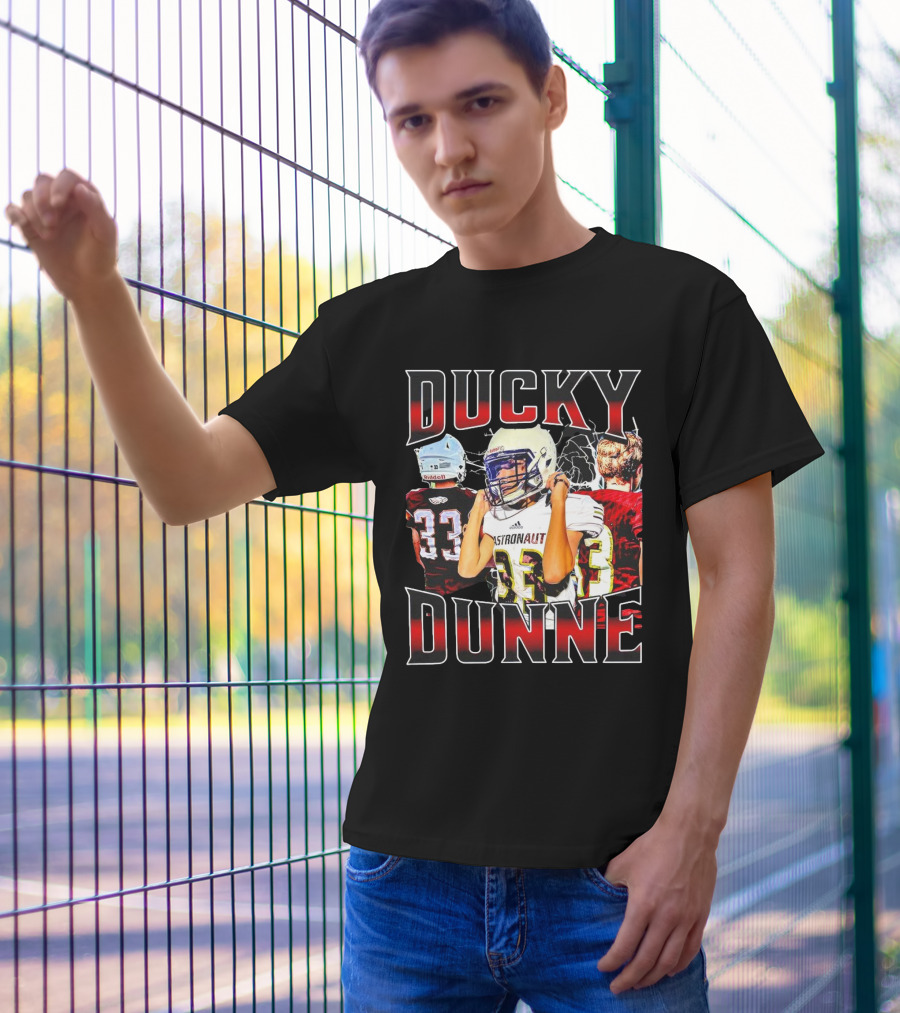 Ducky Dunne Astronaut 33 Football Player T-Shirt