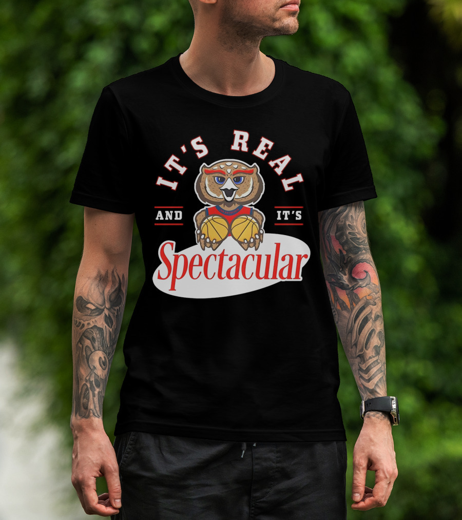 It's Real And It's Spectacular Florida Atlantic Owls Mascot T-Shirt