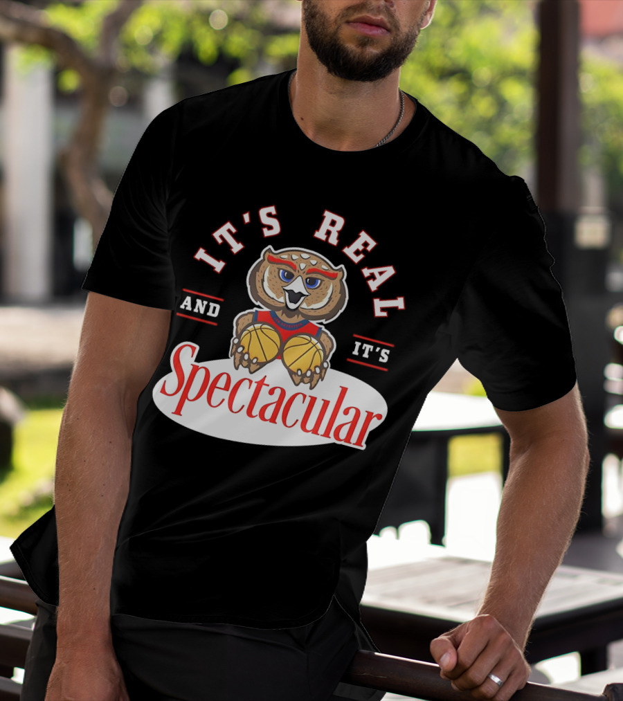 It's Real And It's Spectacular Florida Atlantic Owls Mascot T-Shirt