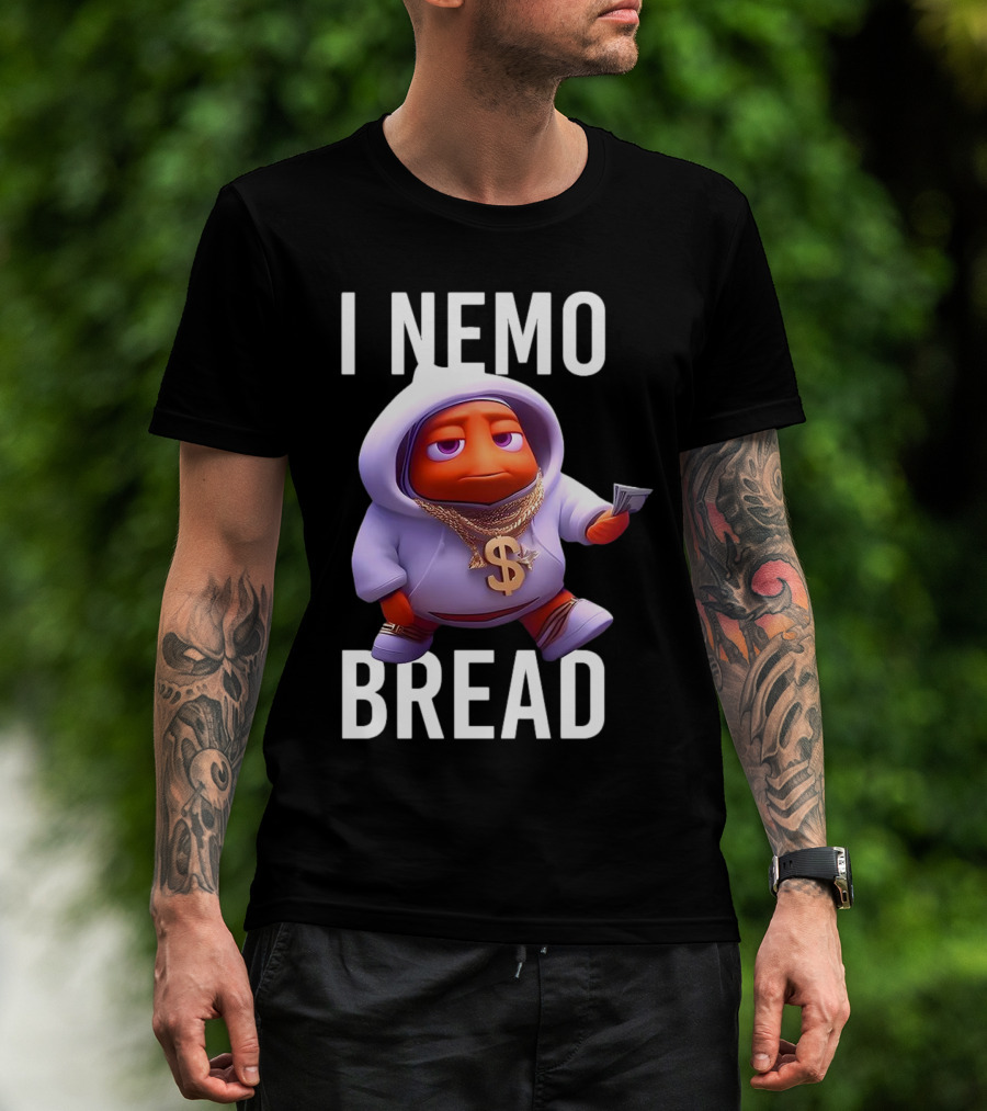 I Nemo Bread Cartoon Parody With Blinged-Out Fish In T-Shirt
