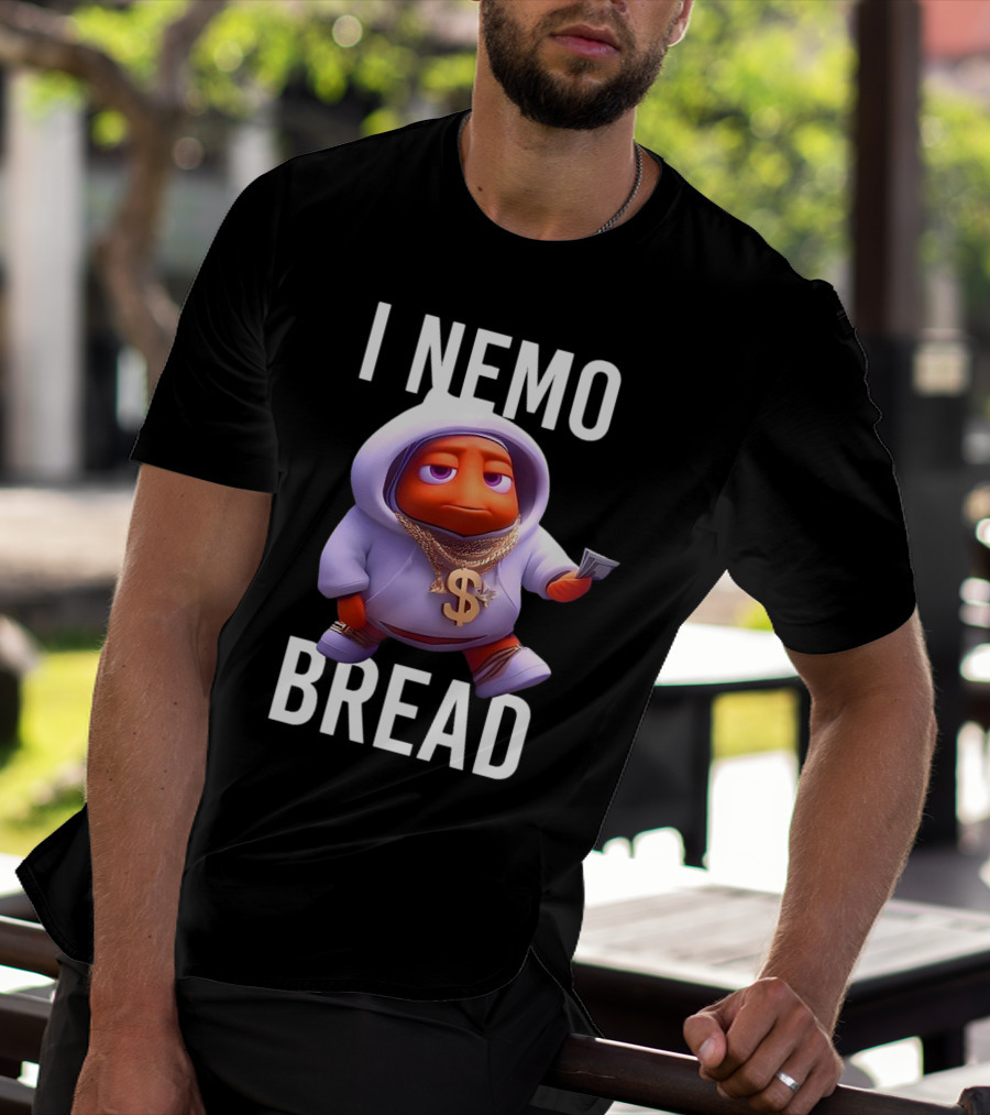 I Nemo Bread Cartoon Parody With Blinged-Out Fish In T-Shirt