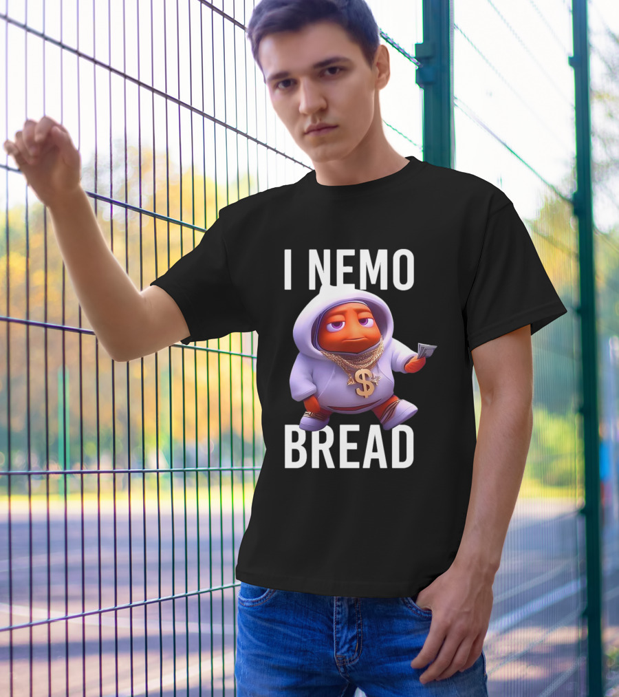 I Nemo Bread Cartoon Parody With Blinged-Out Fish In T-Shirt