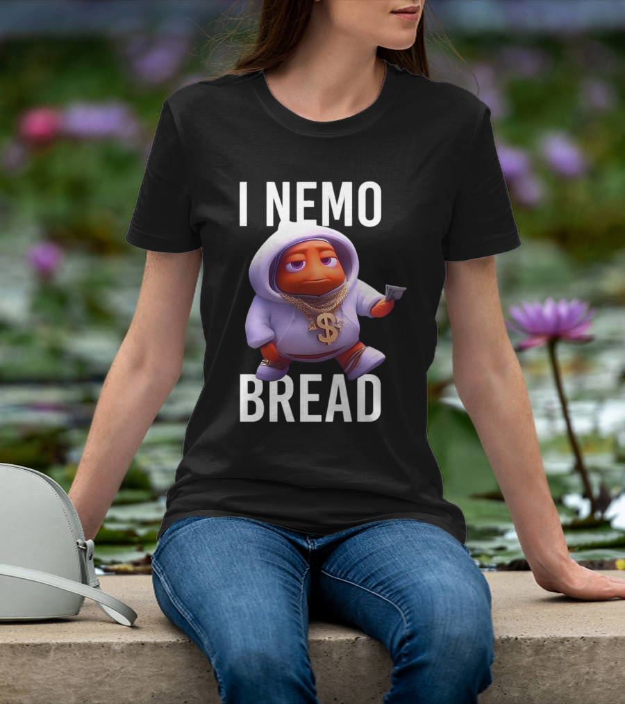 I Nemo Bread Cartoon Parody With Blinged-Out Fish In T-Shirt