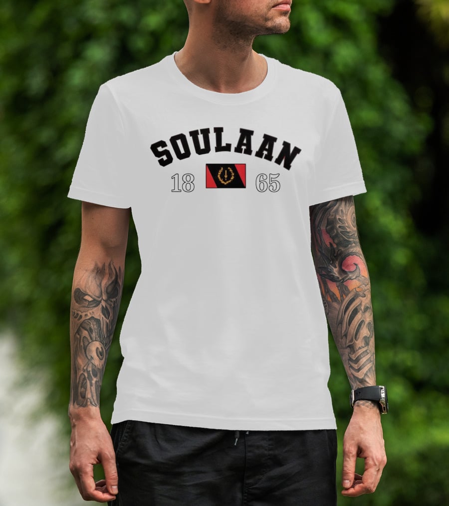 Soulaan 1865 Emblem With Heritage Flag T-Shirt