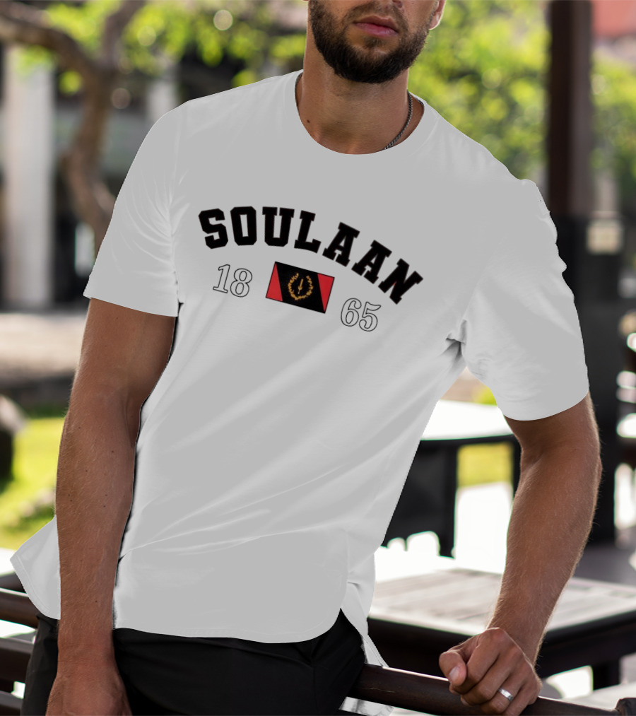 Soulaan 1865 Emblem With Heritage Flag T-Shirt