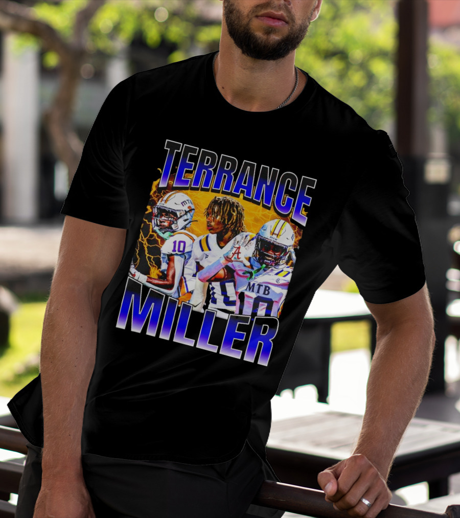 Terrance Miller Football MTB 10 Graphic Locker Room Sports Image T-Shirt