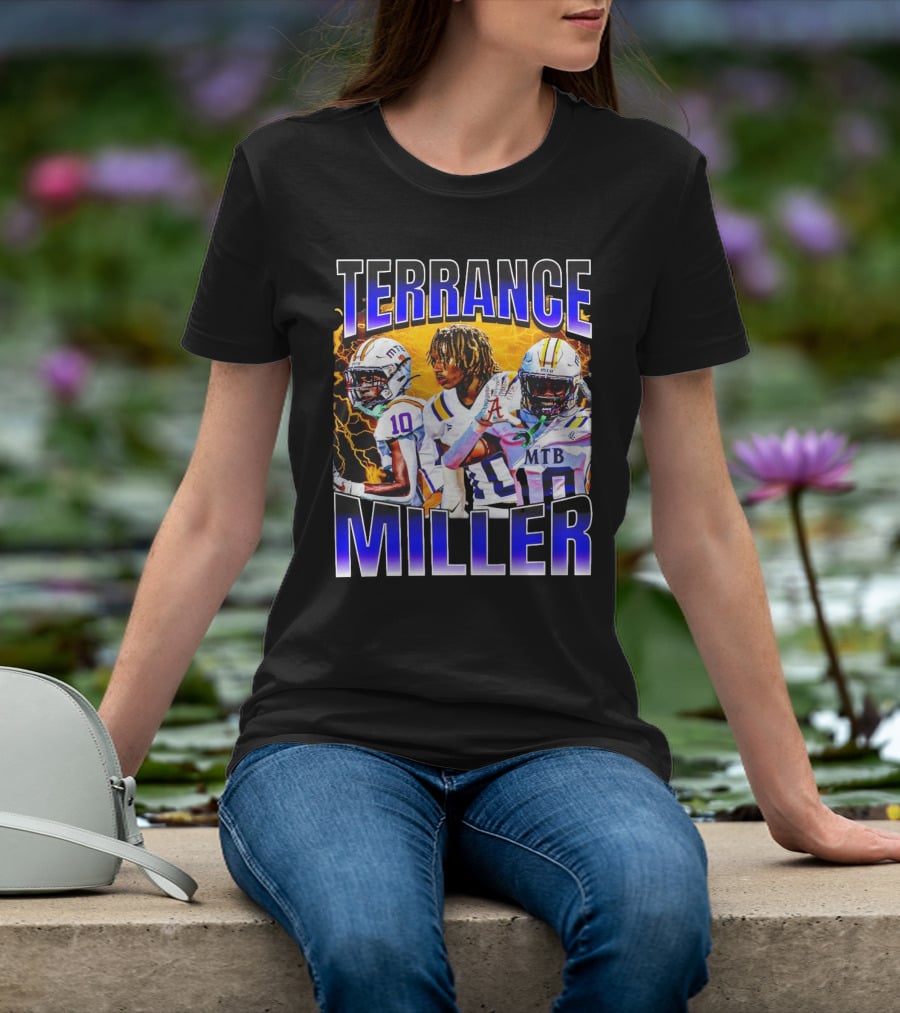 Terrance Miller Football MTB 10 Graphic Locker Room Sports Image T-Shirt