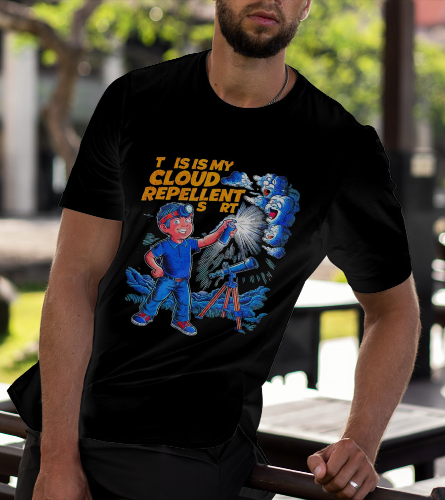 Funny Stargazing With Cloud Repellent Spray And Telescope T-Shirt