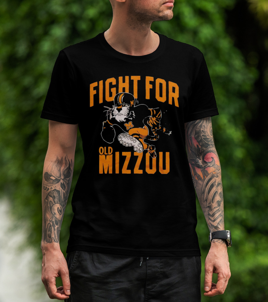 Fight For Old Mizzou Football Mascot In Action T-Shirt